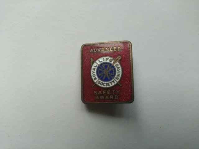 Pin Advanced Safety VINTAGE ROYAL LIFE Saving Society Advanced Safety Award - Enamel Pin ...
