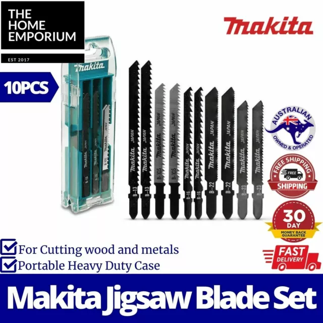 MAKITA 10pce Jigsaw Blade Combination Set For wood & Metal  B-44410