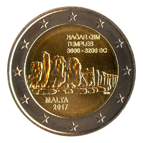 2 Euro Münze Malta 2017 Tempel von Hagar Qim Gedenkmünze Sondermünze