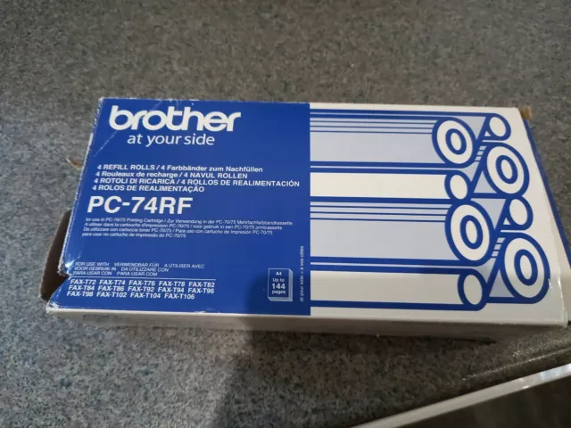 Genuine Brother PC-74RF Fax Ribbon 4 Rolls