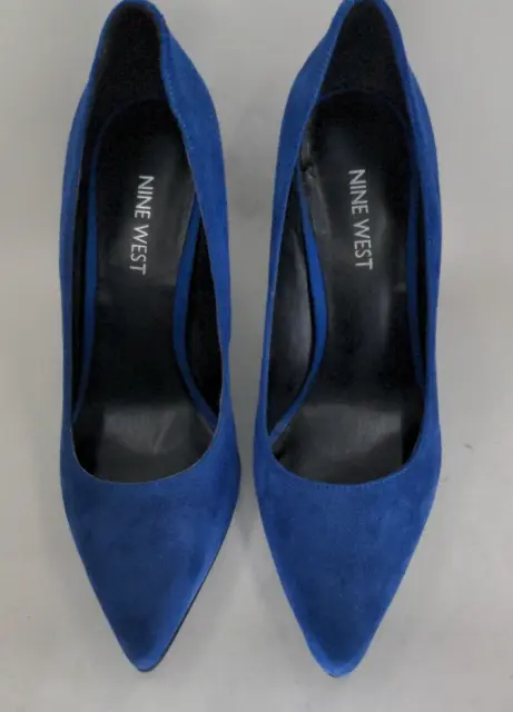 Nine West UGOGIRL Women's Blue Pump Shoes 3-1/2 Inch Heel Size 6.5M 3