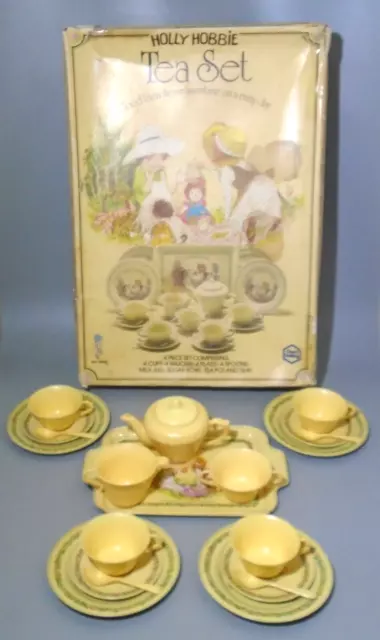 Vintage 1970er Jahre Chad Valley Holly Hobbie Spielzeug Tee Set, OVP.