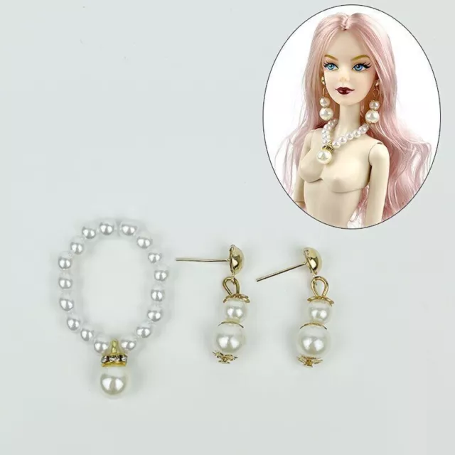 1/6 Doll Accessories Imitation Pearl Jewelry Necklace Earring For 11.5" Doll Toy