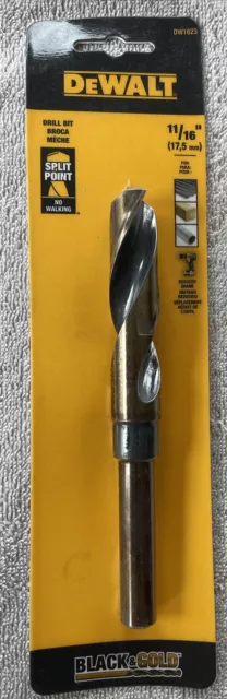 DEWALT DW1623 11/16” 17.5mm Black & Gold  Split Point Reduced Shank Drill Bit
