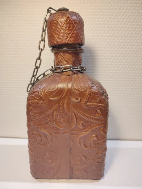 Ancienne bouteille, Carafe en cuir, Espagnole 3