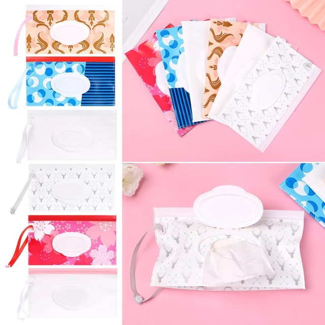 Flip Cover Tissue Box Stroller Accessories Wet Wipes Bag Cosmetic Pouch