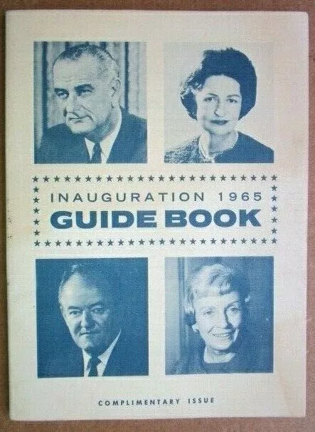 1965 Inauguration 1965 Johnson Humphrey Inauguration Guidebook -E7A