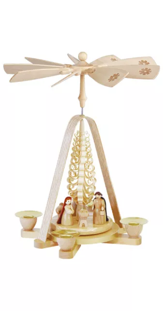 Weihnachtspyramide Christi Geburt, 28 cm hoch, original Erzgebirg.. RG 01668 NEU