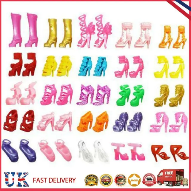 Set 60 paia scarpe bambole accessori vestiti moda festa ragazze bambini giocattoli *Z