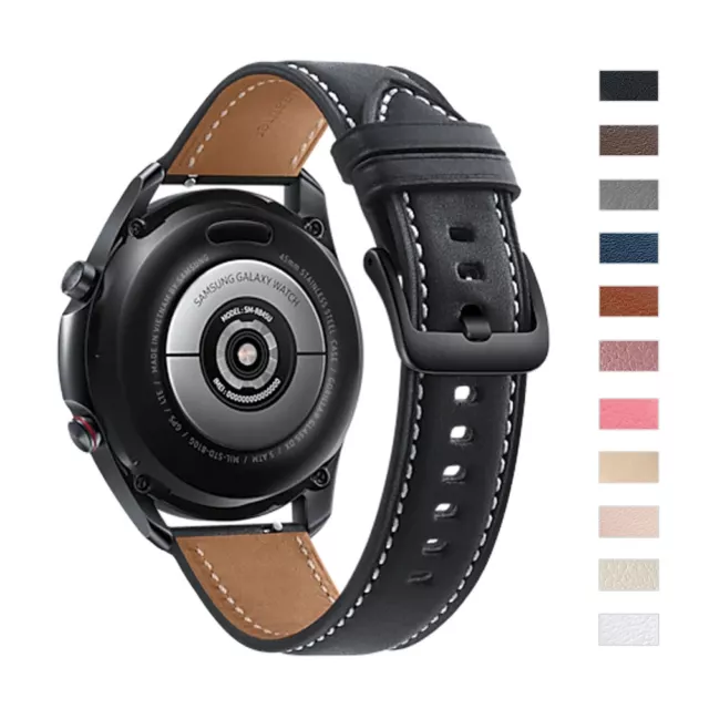 Genuine Leather Band Strap Bracelet for Samsung Galaxy Watch 3 45mm 46mm Gear S3