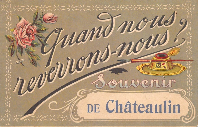 Carte Postale Ancienne Dept 29 Finistère - Souvenir de Châteaulin
