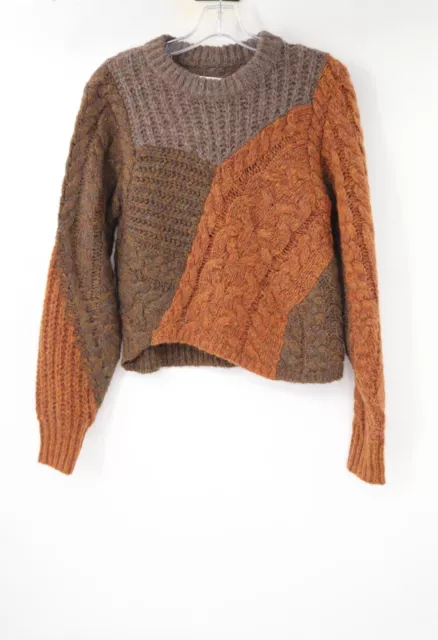 Isabel Marant Sweater Womens 34 Etoile Daryl Brown Cable Knit wool mohair alpaca