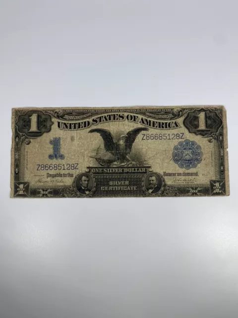 1899 $1 Black Eagle One Dollar Note Large Silver Certificate