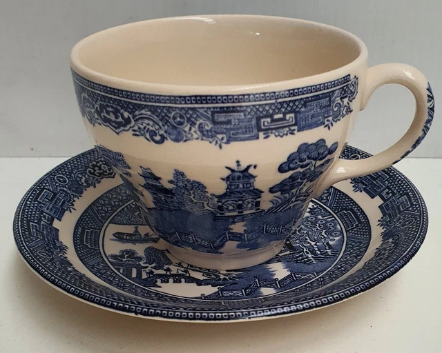 Saucer Vintage Johnson Brothers China VINTAGE JOHNSON BROS Blue