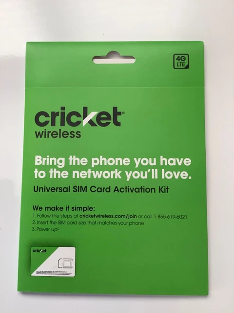 4g Cricket Sim Card. New