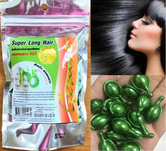 Super Long Hair Genive Serum Green Vitamin E Growth Hair Faster Longer Treatment