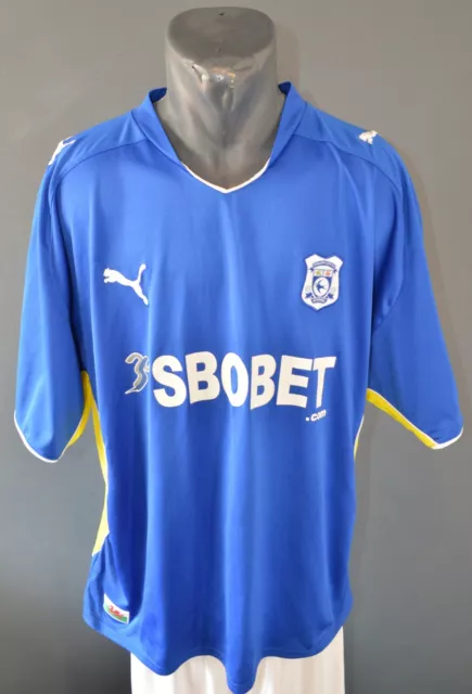 Cardiff City Trikot 2009/2010 Heim Fußball Original Herrenhemd PUMA Größe XL