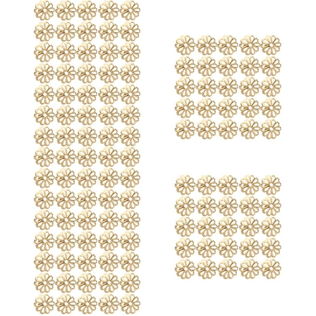 Espaciador Wultiger tapas de cuentas de flores tapa final cuentas de metal 1000 piezas