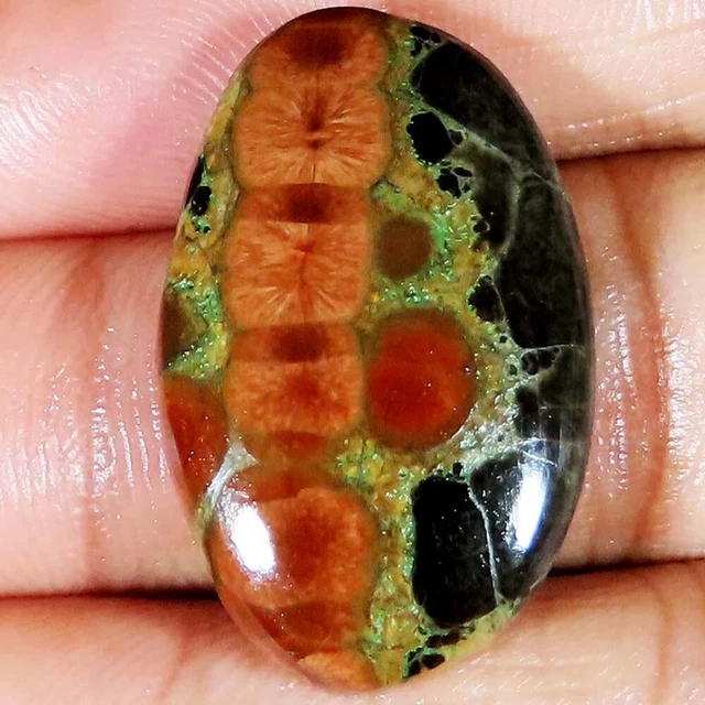 (19x30x06 MM Größe) 30.60 Cts. Natürlich Erdnuss Obsidian Ovale Form Lose