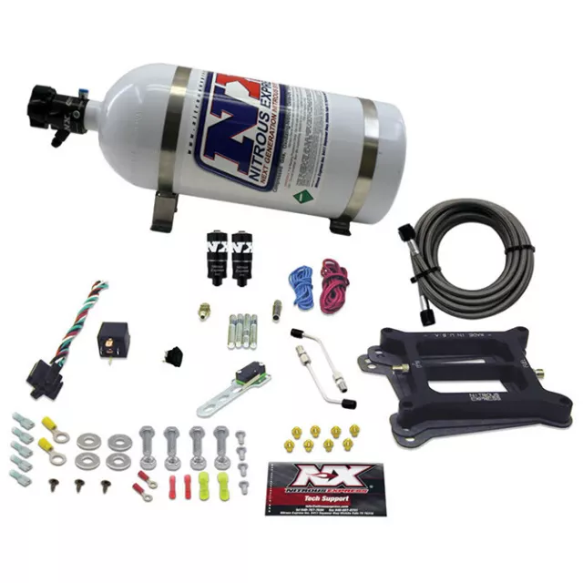 Nitrous Express Nitrous Oxide System, Hitman Plus, Wet, 100-200 hp, 10 lb.