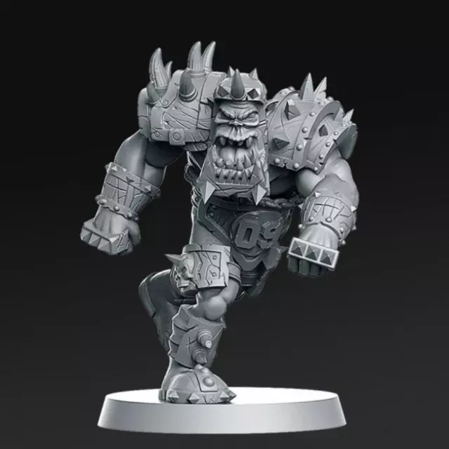 Orc Blitzer 3 Miniature Proxy Fantasy Football Star Player Hero 28mm to 35mm sca