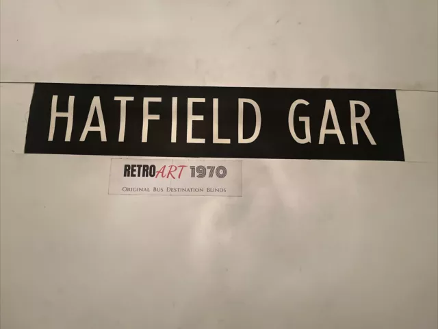 Hatfield Garage - London A2410 Linen Bus Blind 31” Gift - TFL