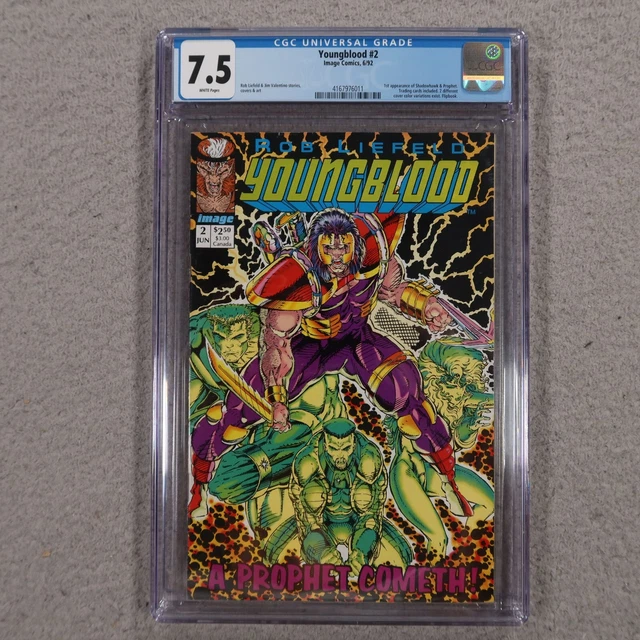 Youngblood #2 1992 1st App of Prophet & Shadowhawk Image Green CGC 7.5