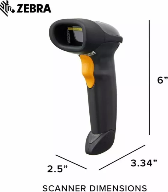 SYMBOL ZEBRA LS2208SR20007R USB RS23 Corded Handheld Laser Barcode