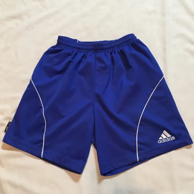Adidas Climalite 365 Shorts Child’s Medium Blue White Unisex Sports Soccer