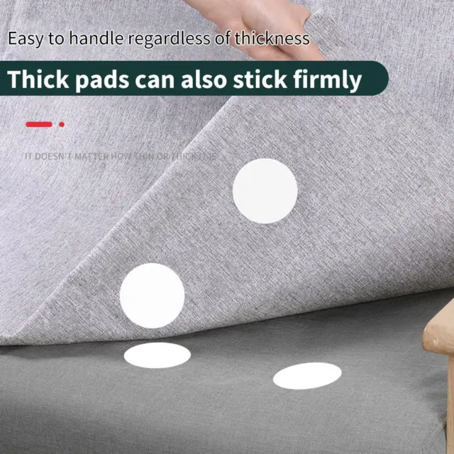 FE# 5pcs Fastener Adhesive Tape for Bed Sheet Sofa Carpet Anti Slip Pad (White)