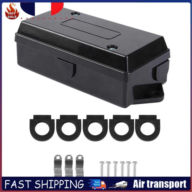 7 Way Weatherproof Trailer Plug Wiring Electrical Wire Cord Junction Box