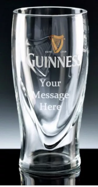 Personalisiertes graviertes Guinness Guinness Pint Glas zu jedem Anlass mit Geschenkbox