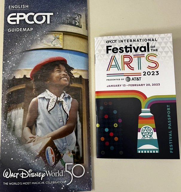 NEW 2023 50TH Anniversary EPCOT Disney World Guide Map Festival of the