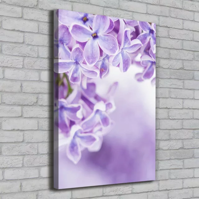 Leinwand-Bild Kunstdruck Hochformat 70x100 Bilder Lila Blumen