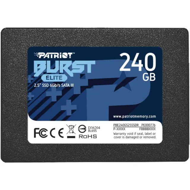 Patriot Burst Elite 240GB SSD 2,5 " SATA Disc Condition Solid Internal PC