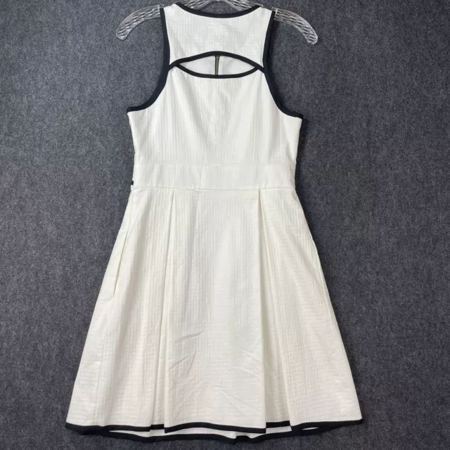 Ali Ro White Black Fit & Flare Skater Dress Womens Size Small EUC 3