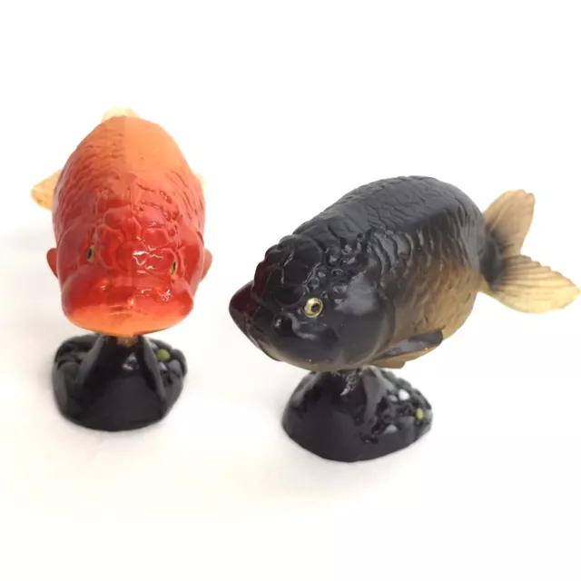 Choco Egg Mini Figure Fish Ranchu Goldfish Red & Black 2pcs Kaiyodo Furuta Japan
