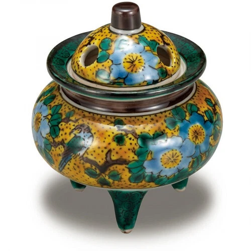 Kutani ware No. 3 bean incense burner, Yoshi