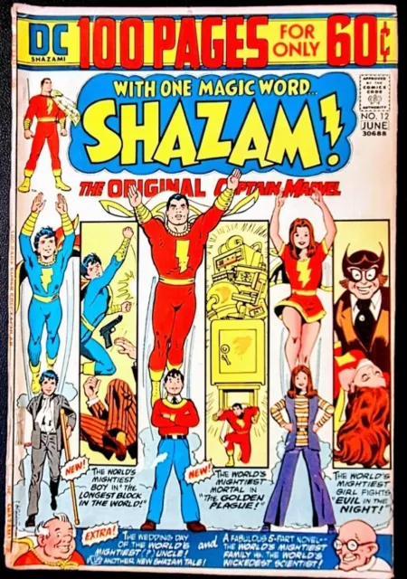 SHAZAM! #12 1974 GD+ 100 Page Comic THE ORIGINAL CAPTAIN MARVEL DC Comics