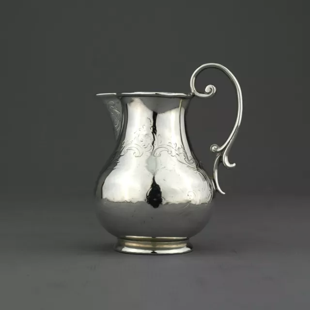 Antique Victorian Solid Sterling Silver Sparrow Beak Cream Jug. Hennell, 1869.