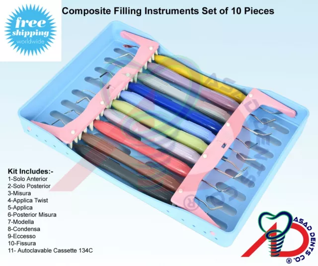 Dental Composite Instruments Filling & Restorative Periodental Silicon Handle CE