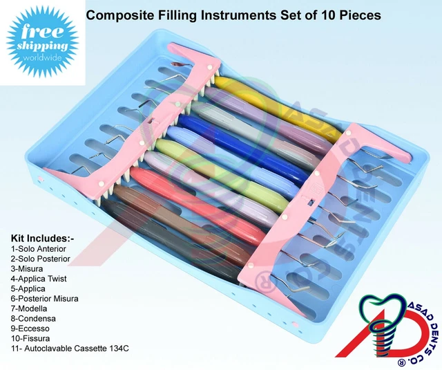 Dental Composite Instruments Filling & Restorative Periodental Silicon Handle CE