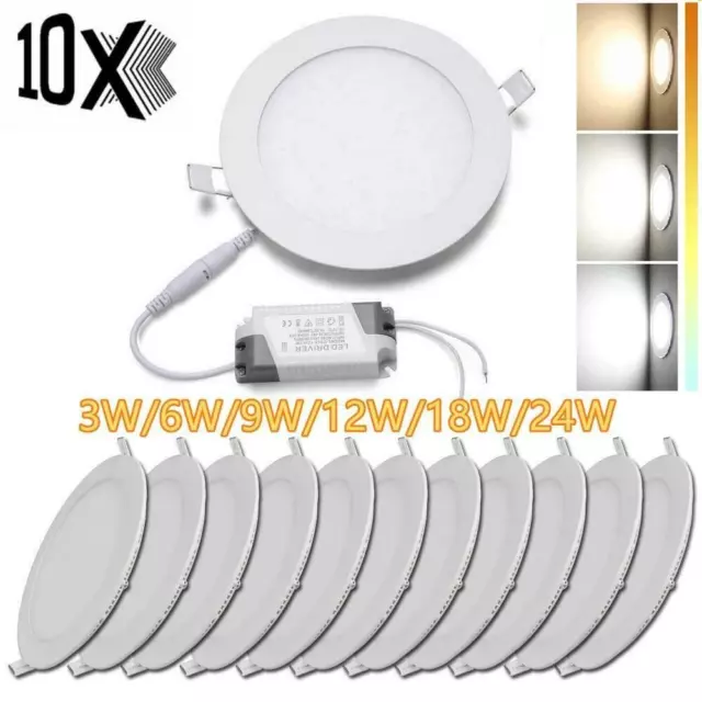 10 x LED Spot Einbaustrahler Panel Decken Wandleuchte Ultraslim Deckenleuchte