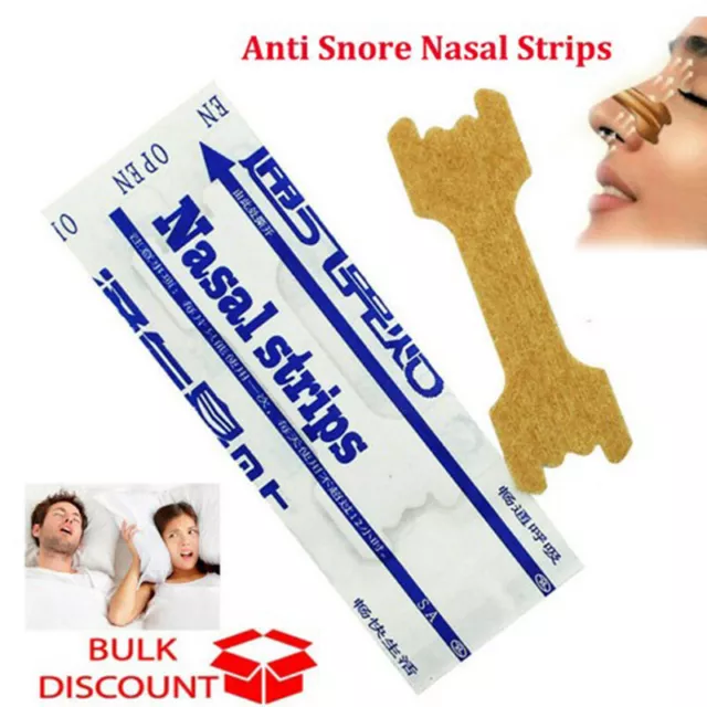 Confezione da 50 strisce nasali anti russare aiuto giusto per dormire per respirare meglio smettere di russare