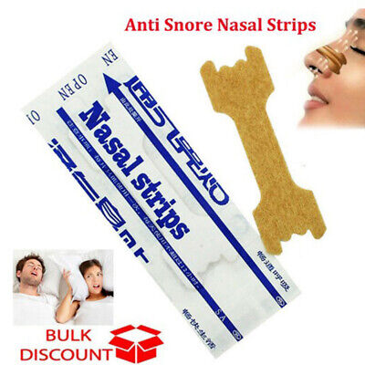 Paquete de 50 tiras nasales antirronquidos ayuda adecuada para dormir para respirar mejor detener los ronquidos BU
