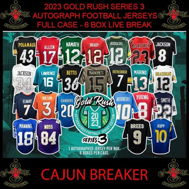 Chicago Bears *Full Case - 6 Box Live Break* 2023 Gold Rush Auto Jerseys