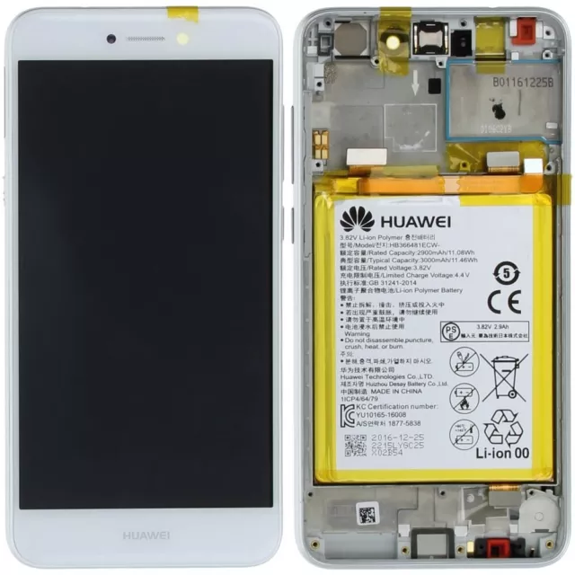 Huawei P8 Lite 2017 (PRA-LX1) LCD Unit Assembly Incl. Battery White 02351VBS 2