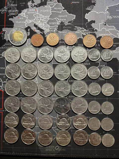 Canada Coin Lot Of 48 - Various Denominations And Dates