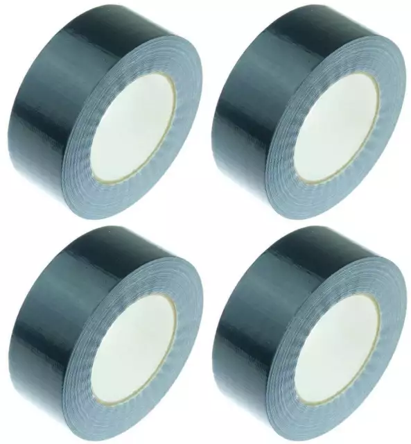 4x Gaffa Duct Stape Tape 0,10€/m SCHWARZ 50mm x 50m Gewebeband Panzer Stein Band