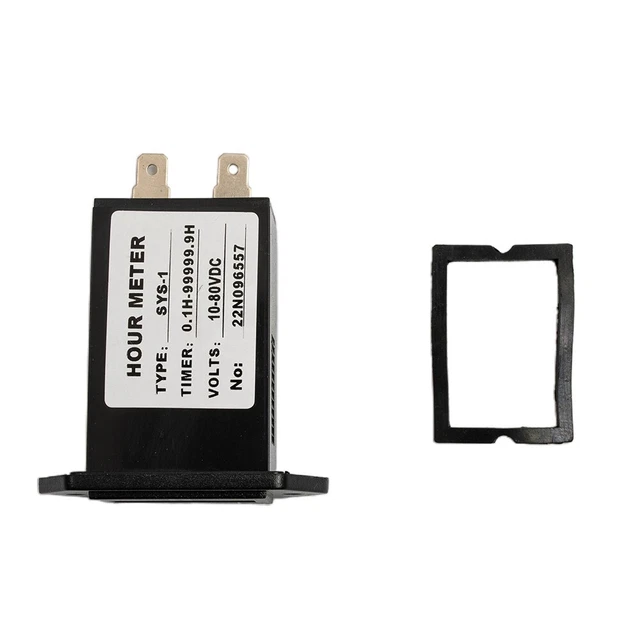 Schwarz Stunde Meter ABS 6V-80V Dc Timer Anzeige Kraftstoff Motoren HM002 Hs